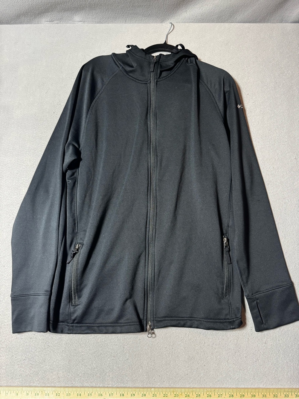 Columbia Golf Black Full-Zip Hooded Performance Jacket Size XL